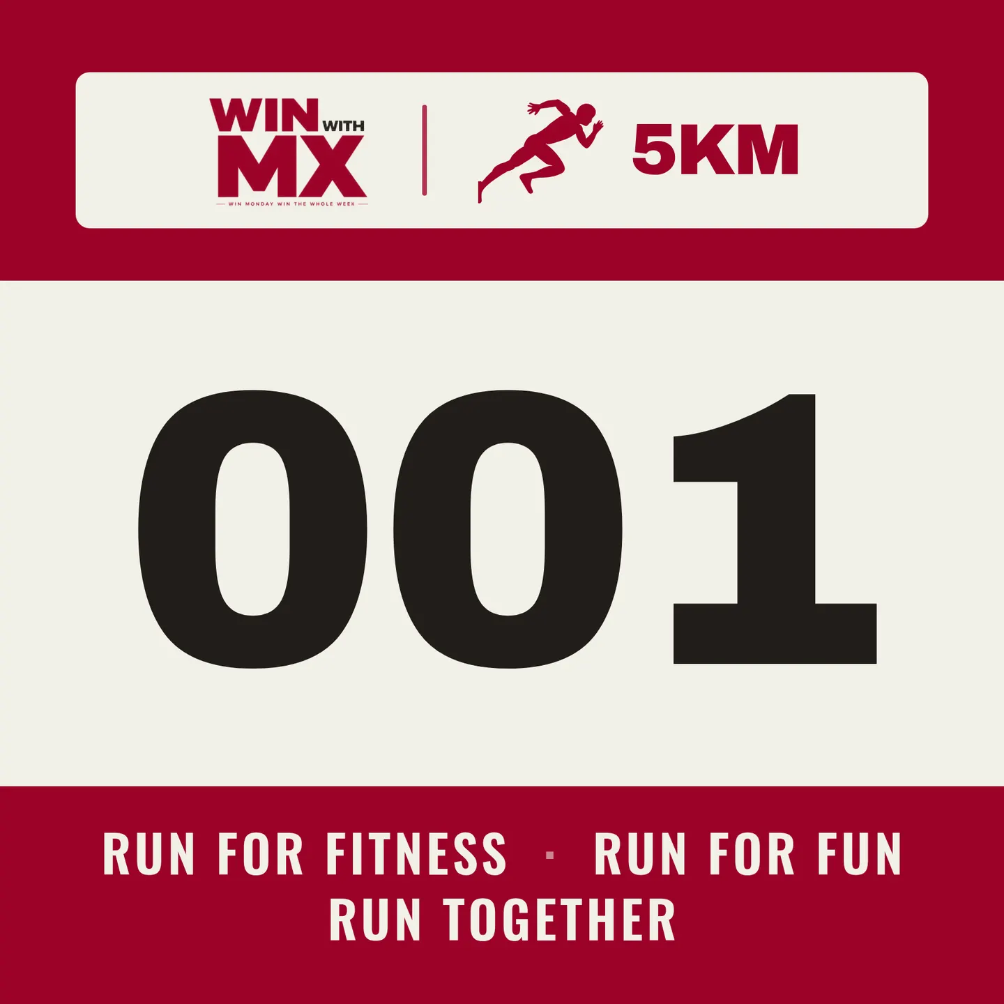 One of 410 generated race bibs