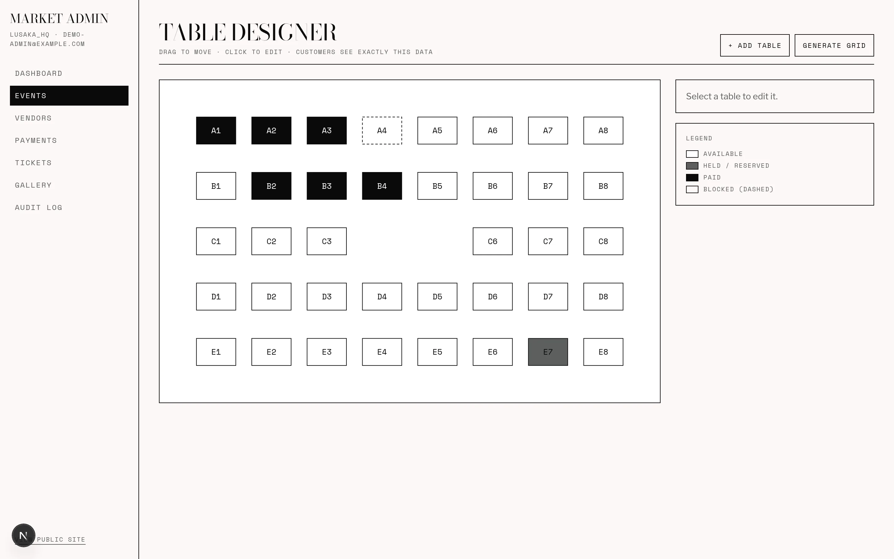 The drag-and-drop floor plan designer
